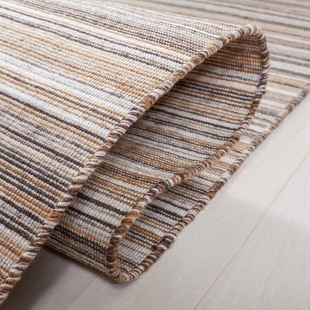 Safavieh 6 x 6 ft. Kilim Flat Weave Round Area Rug; Brown & Yellow KLM313T-6R